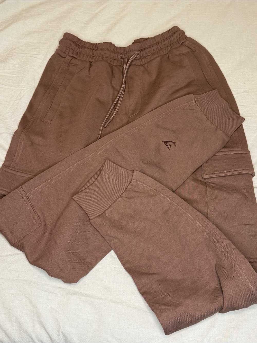 Gymshark Brown Cargo Joggers - Drawstring Waist